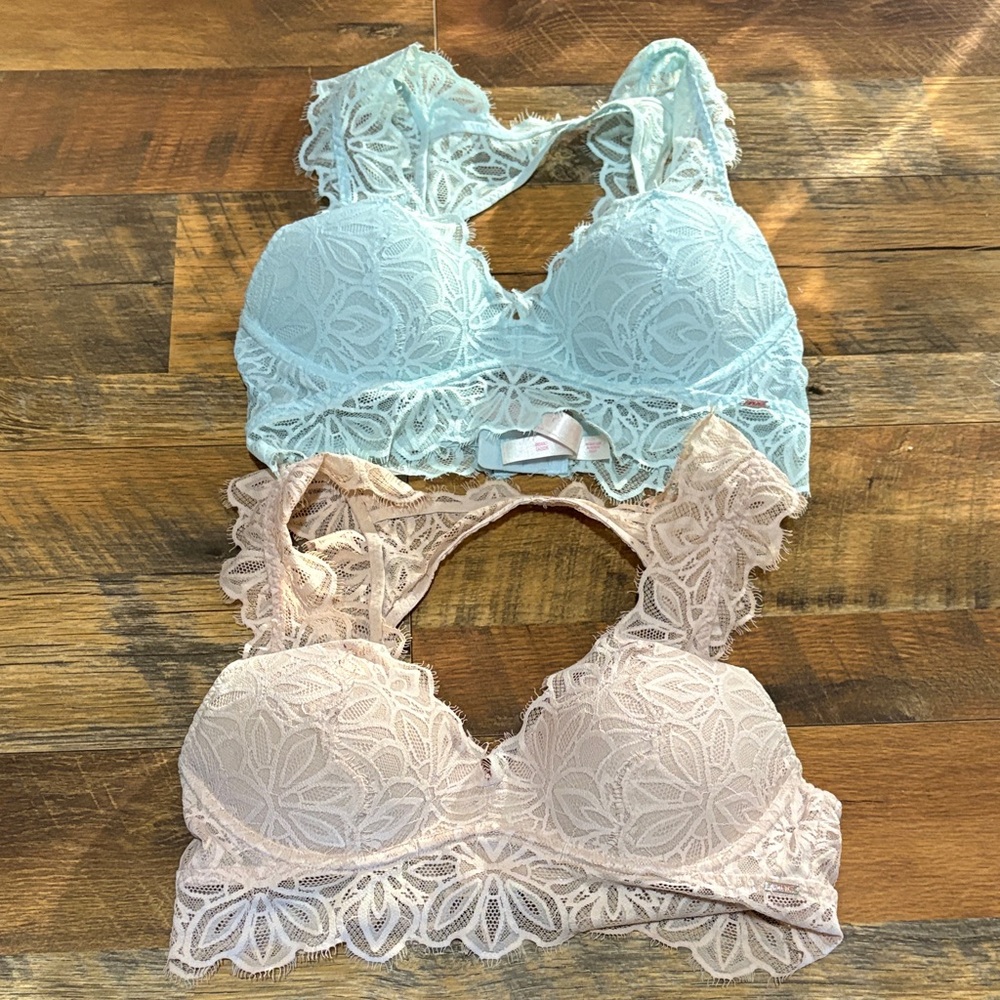 Victoria Secret PINK Date Push-Up Lace Bralette Lot size small